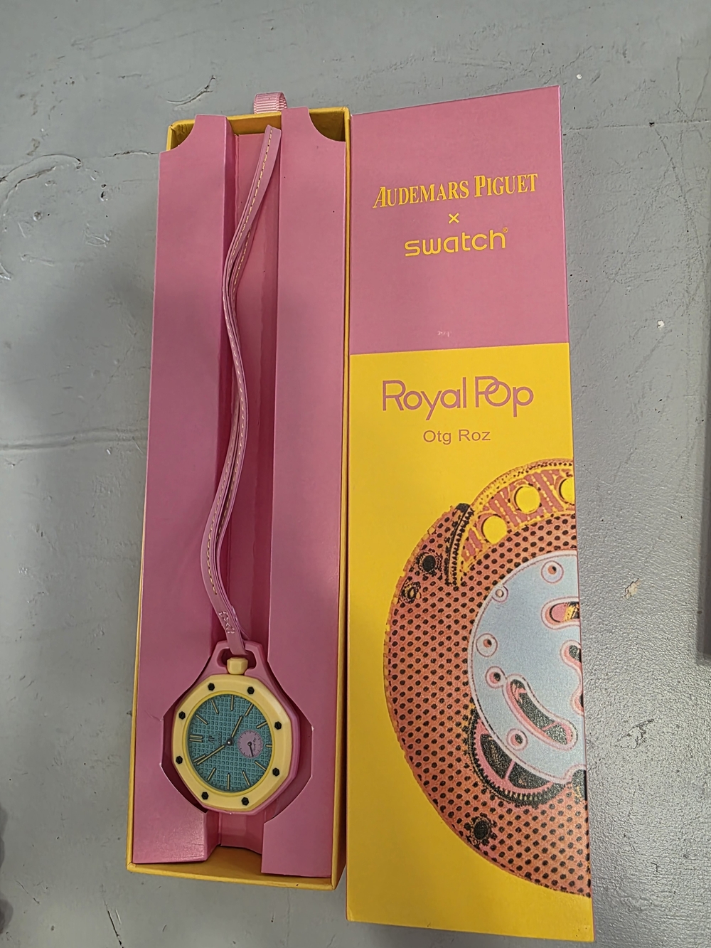 Audemars Piguet x Swatch Royal Pop Otg Roz Watch - Pink, Yellow, Teal